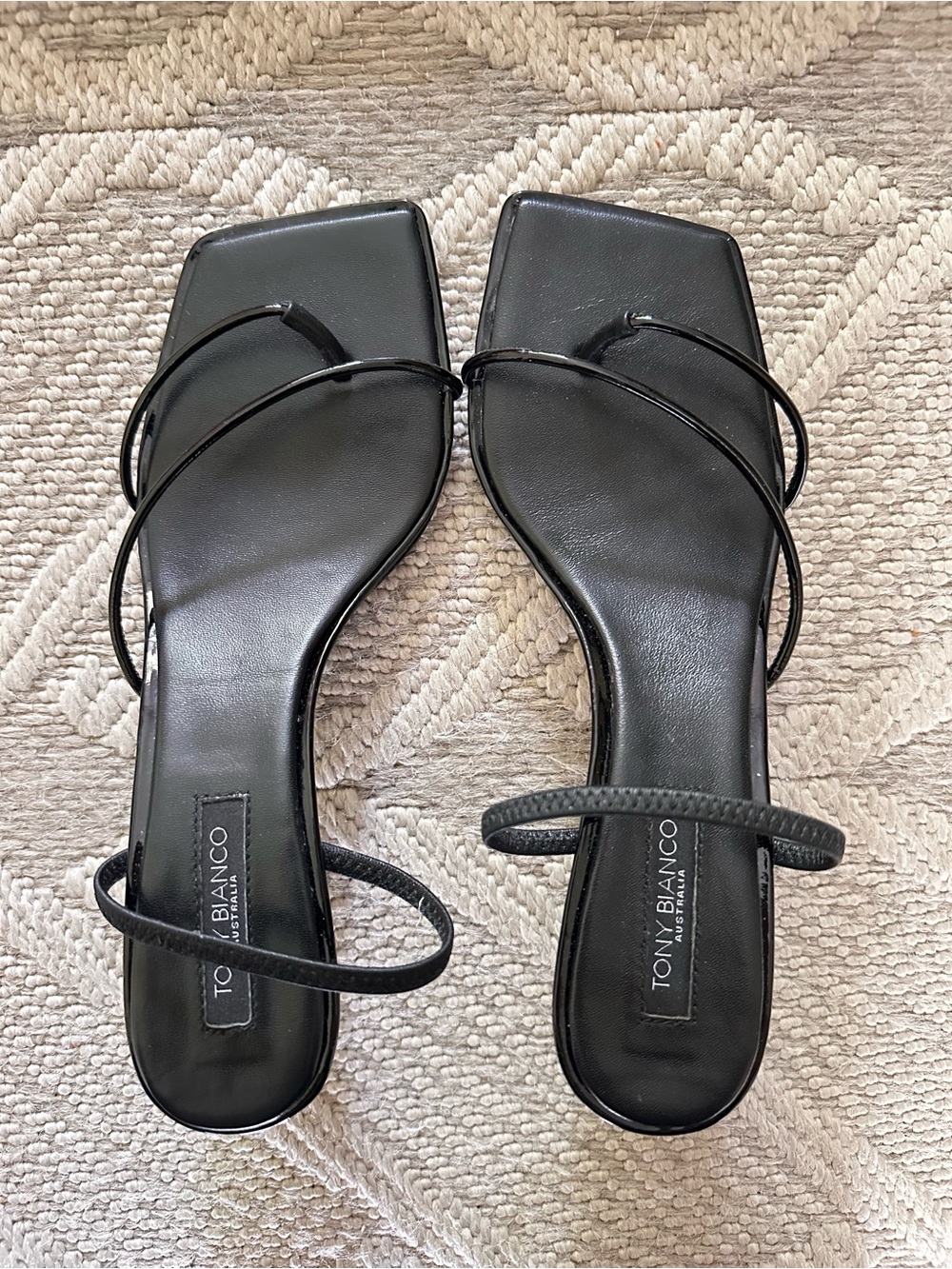 Tony Bianco Black Patent Ruma Heels, 7.5 - Picture 3 of 4